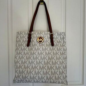 Michael Kors signature monogram tote bag